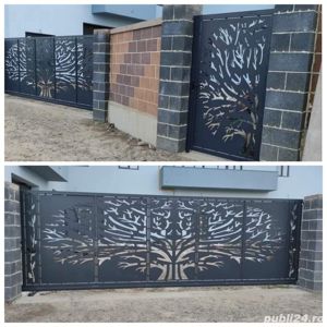 Confectionam porti, garduri, balcoane, balustrade, focare etc din tabla decupata cu plasma - imagine 9