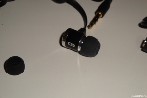 casti cu microfon platinum si buton apel mufa jack adaptor jack