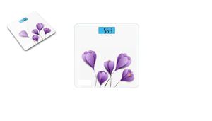 Vand Cantar corporal pt persoane, 150 Kg, Flori Violete, NOU Pret 80 Lei - imagine 3