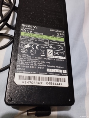 Alimentator Sony  original 19,5 V - 6,2 A.  - imagine 4