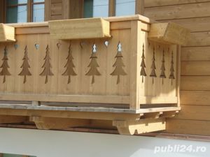 Balustrade lemn masiv. Balustrade rustice. 