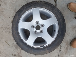 roata reverva Audi A4 B5 VW 5x112 205 55 R16 Dot 2016 janta ca noua - imagine 2