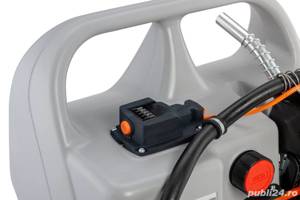 Rezervor mobil tip carucior pentru motorina 100L cu baterie CAS si incarcator de baterie - imagine 2