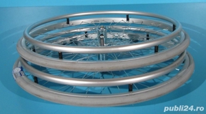 Roata cu cauciuc plin 24x1  cu rotile Innova - set - imagine 2