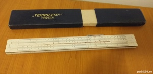Rigla calcul logaritmica Tehnolemn Timis anii 1960-70,vintage
