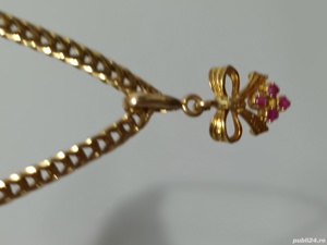 colier aur 18k cu pietre naturale - imagine 2