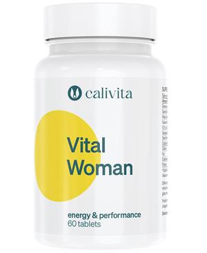 Vital Woman CaliVita 60 cps, ameliorează simptomele menopauzei, susţine funcţia sexuală şi libidoul.