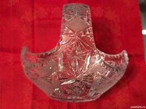 VAND SUPERB Cos de Cristal decorativ, L=24 cm, latime=15cm, H  22 cm
