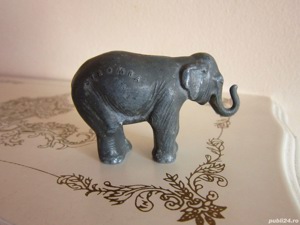 cadou rar Elefant metalic Stromba miniatura vintage colectie anii '60 - imagine 2