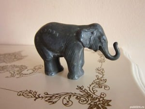 cadou rar Elefant metalic Stromba miniatura vintage colectie anii '60 - imagine 3
