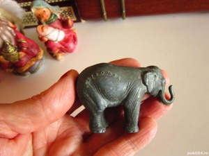 cadou rar Elefant metalic Stromba miniatura vintage colectie anii '60 - imagine 6