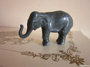 cadou rar Elefant metalic Stromba miniatura vintage colectie anii '60 - imagine 4