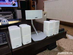 Set 5 BOXE Sateliți Premium BOSE Jewel Cube Dubli cu Stand și Mufe