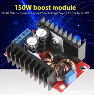 Modul sursa ridicatoare de tensiune DC step up boost 150 W - 6 A - imagine 1