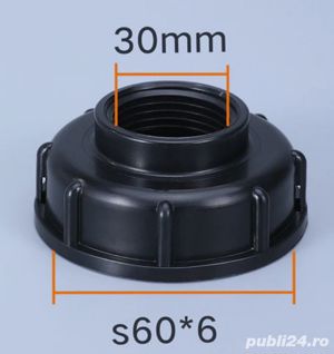 Adaptor cupla reductie flansa mufa racord capac cub bidon IBC 30mm 1"