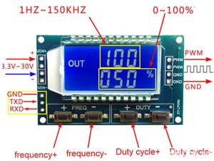 Generator frecventa semnal reglabil modulat impulsuri PWM LCD - imagine 2