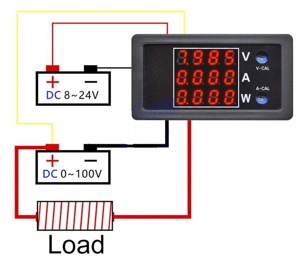 Power metru LED panou CC voltmetru ampermetru watmetru 100V 10A 1000W - imagine 2