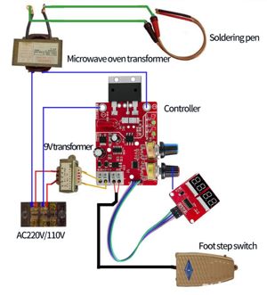 Controller modul aparat de sudura in puncte acumulatori spot welder 100A - imagine 2