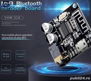 Modul stereo bluetooth 5.0 amplificator telefon MP3 soundbar bicicleta 