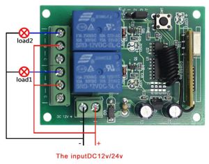 Releu Telecomanda + receptor 6 - 30V 2 canale automatizari usi porti auto - imagine 4