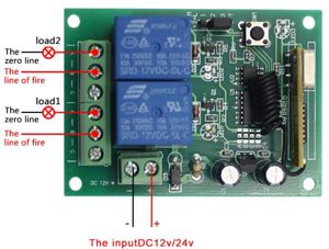 Releu Telecomanda + receptor 6 - 30V 2 canale automatizari usi porti auto - imagine 2