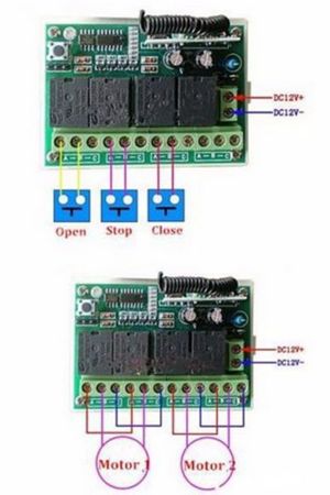Releu telecomanda + receptor 4canale usi garaj porti lift auto 5-30V - imagine 3
