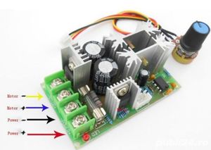 Variator putere tensiune turatie motor PWM 10-60 V   20 A HHO - imagine 4