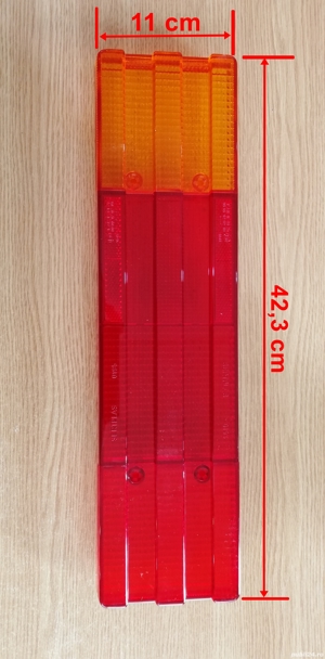 Dispersor/geam/sticlă lampă stop spate camion/dubă Mercedes - NOU - imagine 2