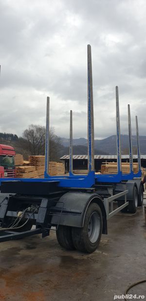 Remorca Jyki transport lemn, bușteni  - imagine 3