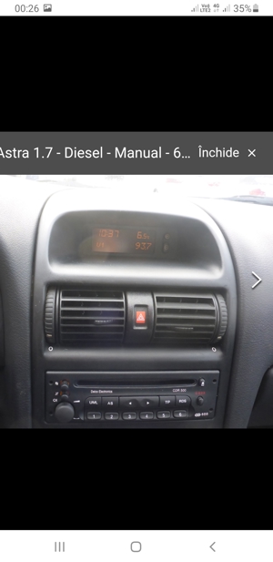 Vând Opel Astra G, motor 1,7 DTI diesel puțin rulată.  - imagine 3