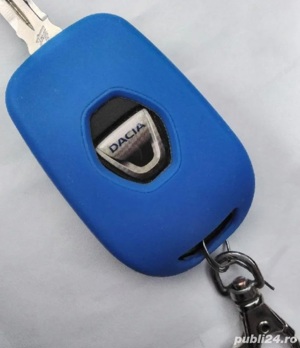 Husa Cheie Silicon Cartela Dacia Renault  Logan Sandero Duster Silicon Nou - imagine 4