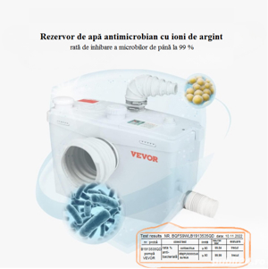 Pompa cu tocator Vevor,capac de inspectie integrat,700w - imagine 3