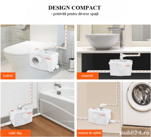 Pompa cu tocator Vevor,capac de inspectie integrat,700w - imagine 9