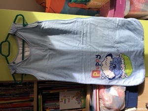 Sac de dormit pentru copii, albastru, cu lungimea de 86 cm + Cadou