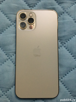 Carcasa originala iPhone 12 Pro gold sau schimb  - imagine 6