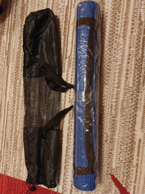 Saltea yoga, gimnastica, fitness, aerobic, pilates, albastra