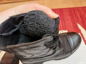 Ghete negre piele naturala - imagine 2