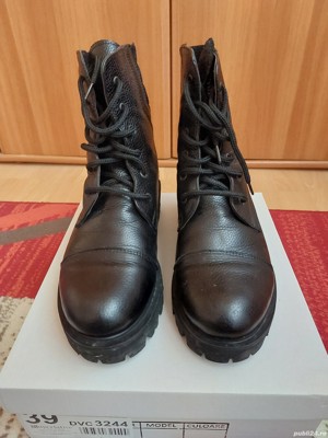 Ghete negre piele naturala