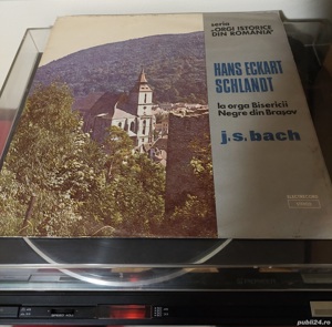 Disc vinil rar de colecție J.S. Bach orgi istorice din Romania 1977