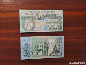 Colectionar, vand bancnote din Insula Guernsey