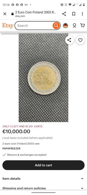 vand moneda 2 euro foarte rara finlanda - imagine 3