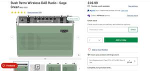 Radio englezesc BUSH stil reto old vintage functional. - imagine 2