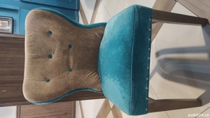 Vând scaune tip fotoliu, scaune cadru lemn, masă rotundă 8 persoane - imagine 5