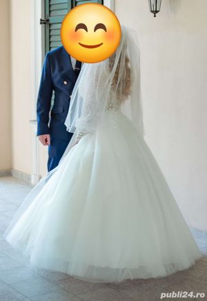 Rochie de mireasă - A-line   printesa - preț negociabil  - imagine 5
