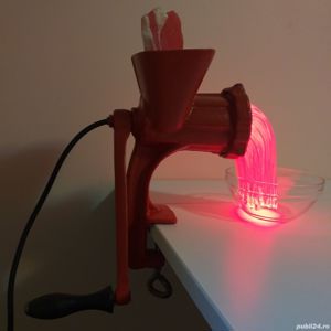 Lampa veioza masina tocat retro steampunk Flacara Romania hand made DIY - imagine 4