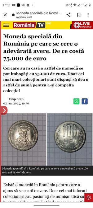 vand monede 100 lei perioada 1992-1996 cu mihai viteazu - imagine 3