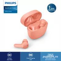 Vand Casti audio true wireless Philips TAT2206, In-Ear, Bluetooth, NOU Pret 249 Lei - imagine 2