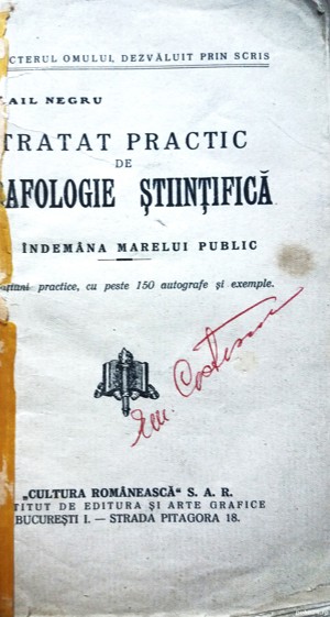 tratat practic de GRAFOLOGIE științifică de Mihail Negru 1942 - imagine 2