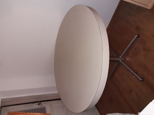 Masa rotunda alba  1m - imagine 5
