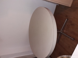Masa rotunda alba  1m - imagine 4
